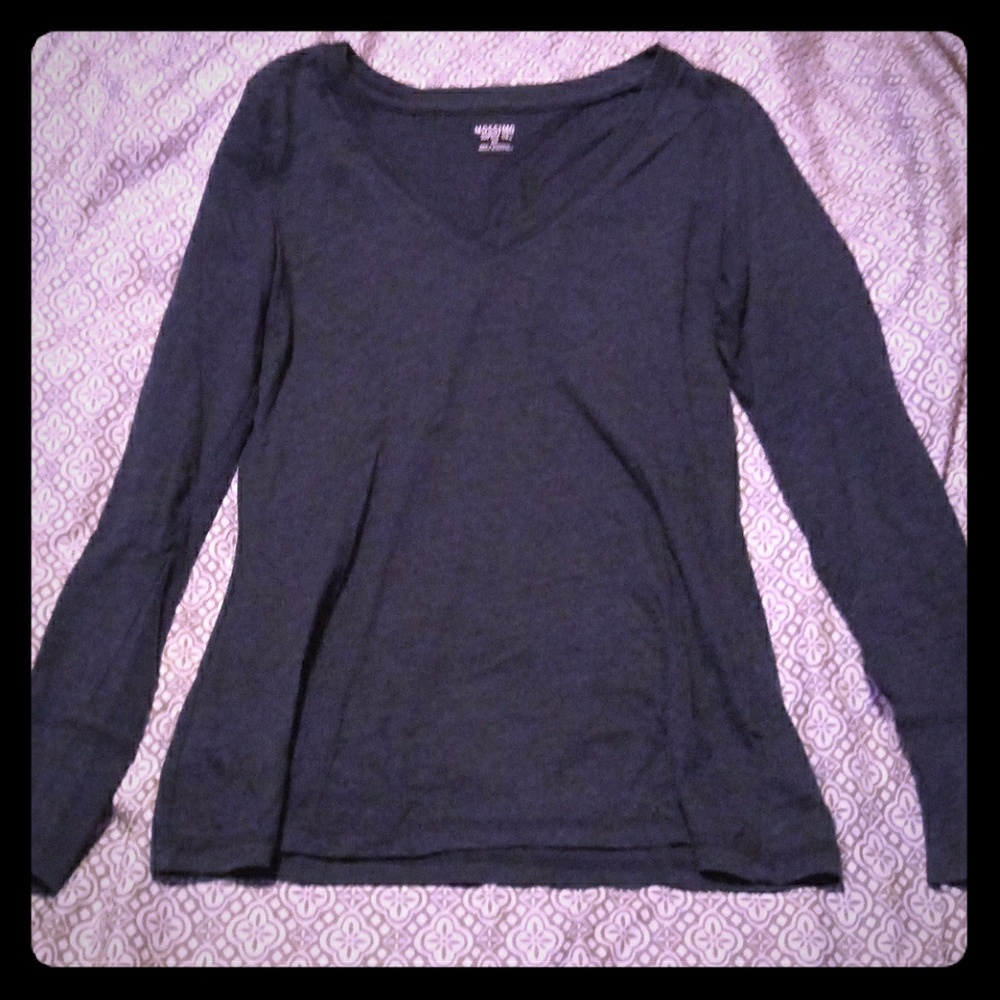 Dark gray V-neck shirt